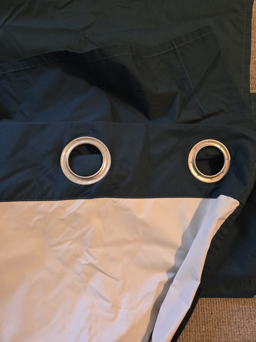 Sun Zero Cyrus Energy Saving Dark Teal Grommet Top Blackout Curtain Panels (2) - Picture 3 of 8